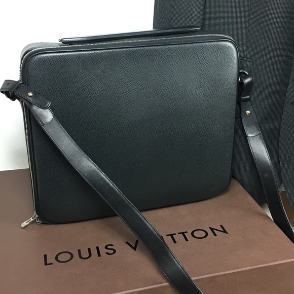 Louis Vuitton Other - LOUIS VUITTON Gray Leather Briefcase Bag